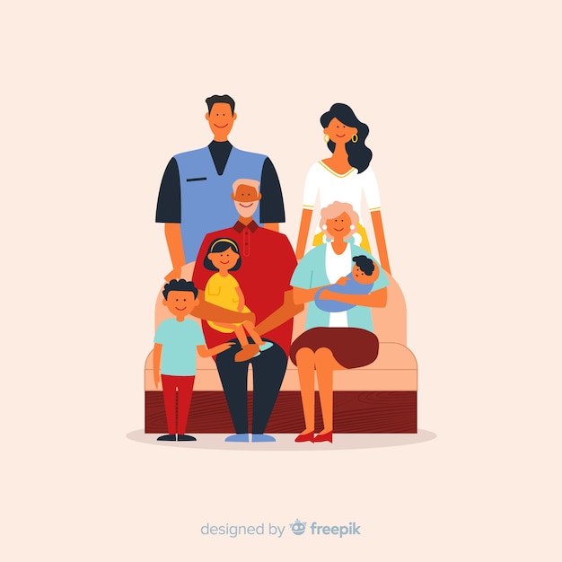 Free Vector family portrait