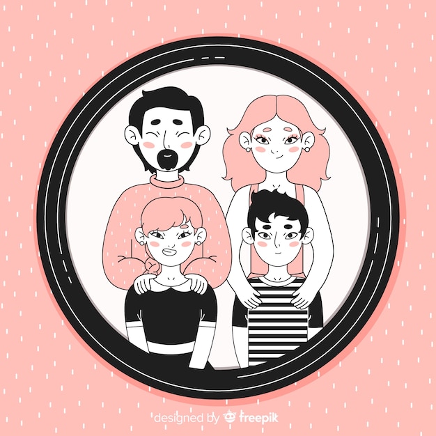 Free Vector family portrait