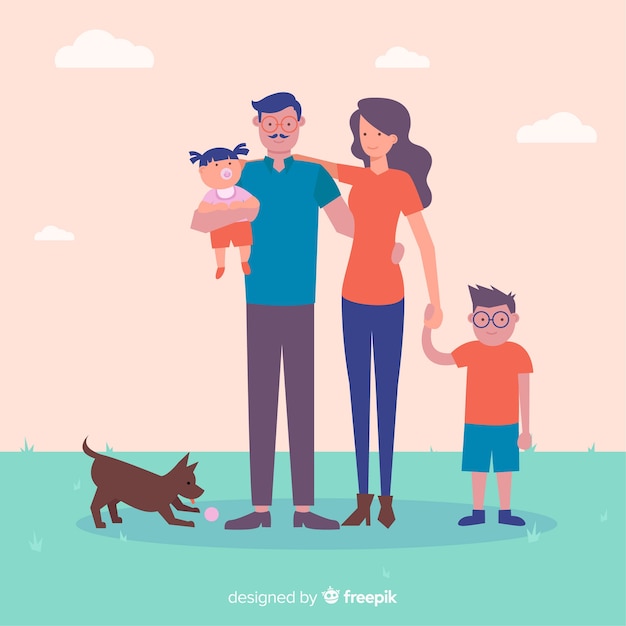 Free Vector family portrait