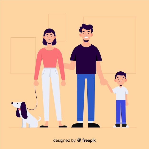 Free Vector family portrait