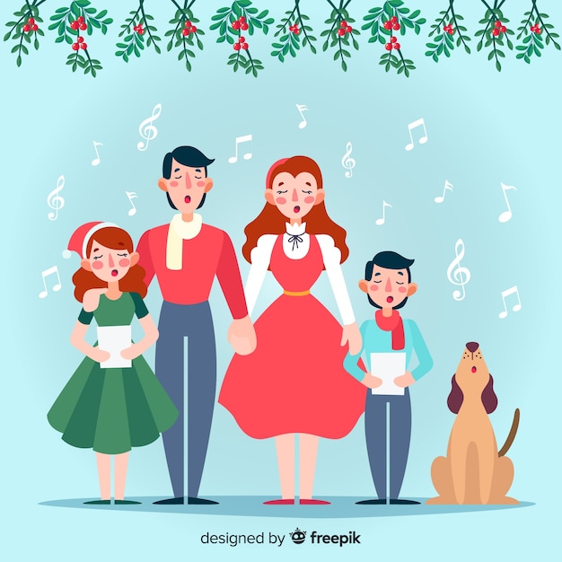 Family singing background