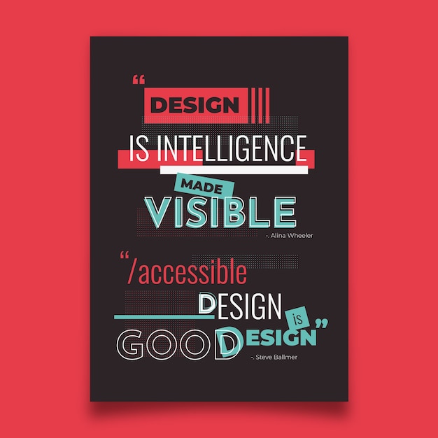 Famous desiign quotes typographic poster