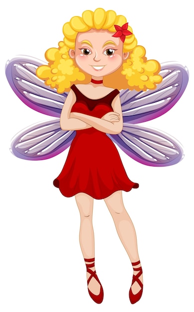 Free vector fantastic fairy girl cartoon character