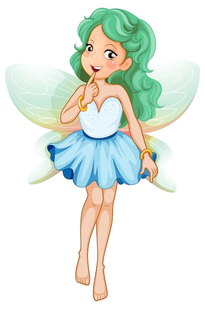 Fantastic fairy girl cartoon character