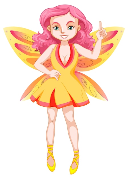 Free Vector fantastic fairy girl cartoon character