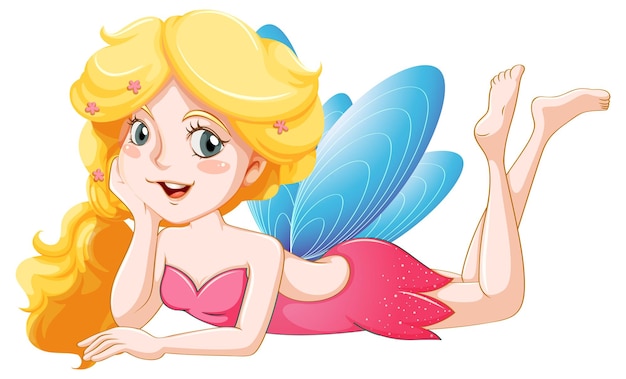 Fantastic fairy girl cartoon character