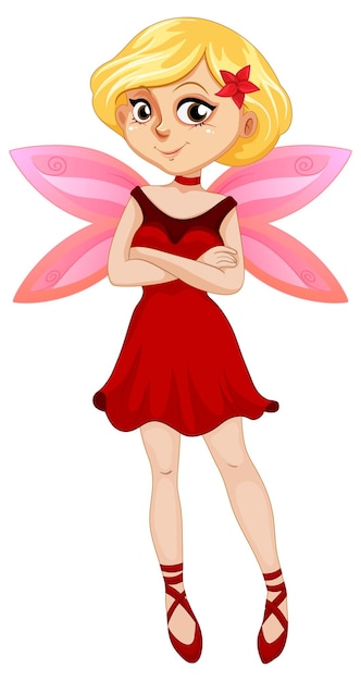 Free vector fantastic fairy girl cartoon character