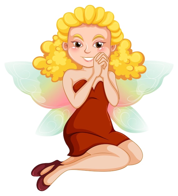 Free Vector fantastic fairy girl cartoon character