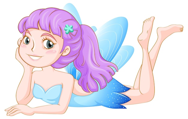 Fantastic fairy girl cartoon character