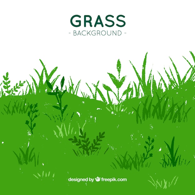 Free Vector fantastic grass background in green tones