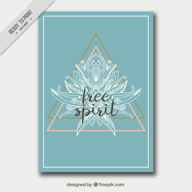 Free Vector fantastic greeting card with floral decoration