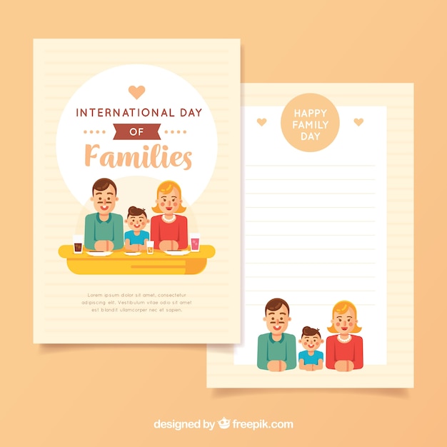 Fantastic greeting card with lovely family