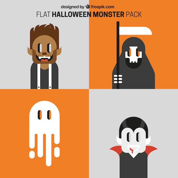 Fantastic monsters ready for halloween