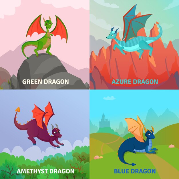 Fantasy Dragons Design Concept