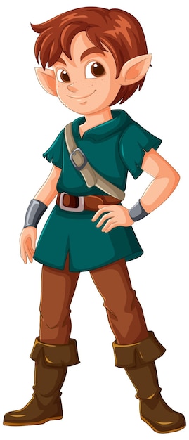 Free Vector fantasy elf archer character