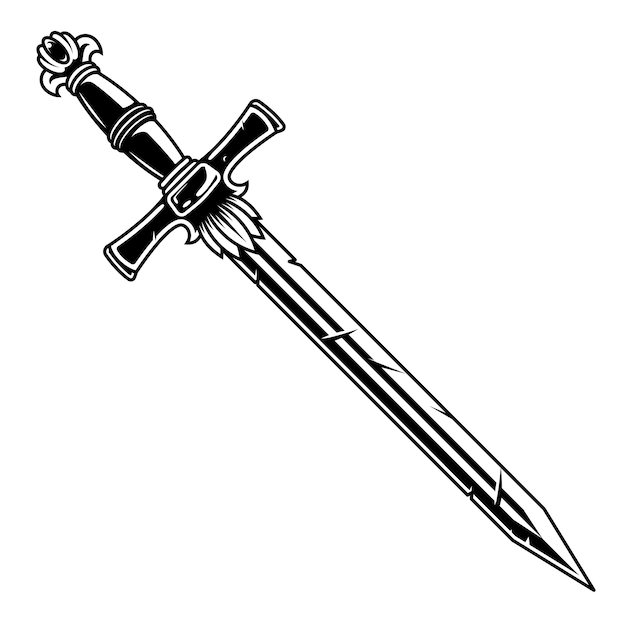 Free vector fantasy warrior sword