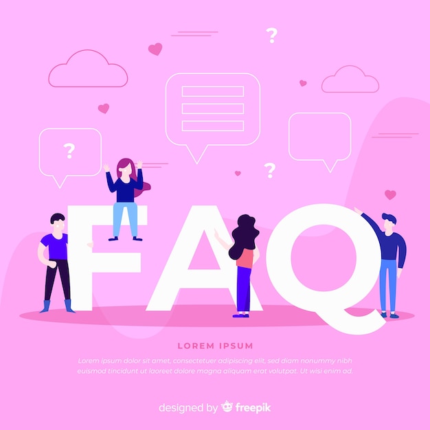 Free Vector faq concept