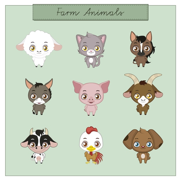 Farm animals collection