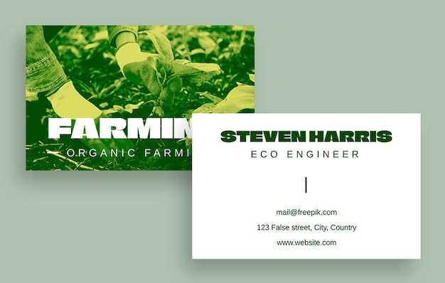 Farm business card template design