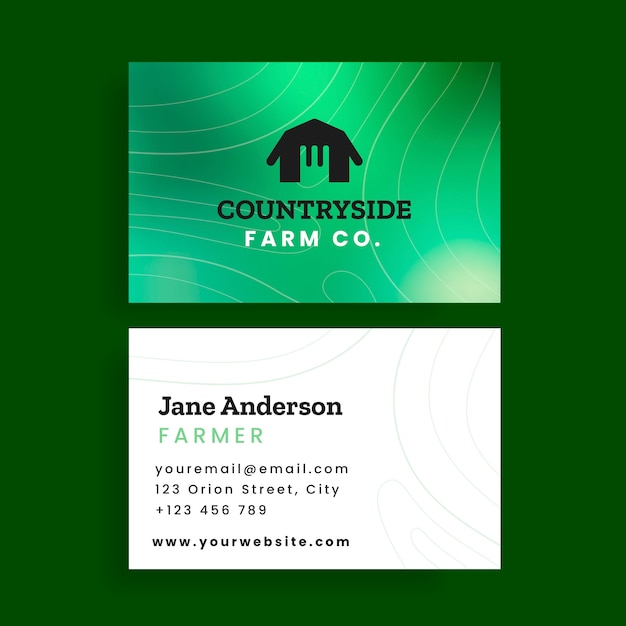 Farm business card template design