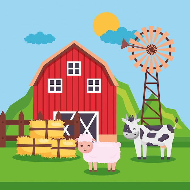 Free Vector farm fresh cartoon