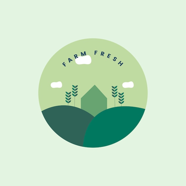 Farm fresh and organic icon