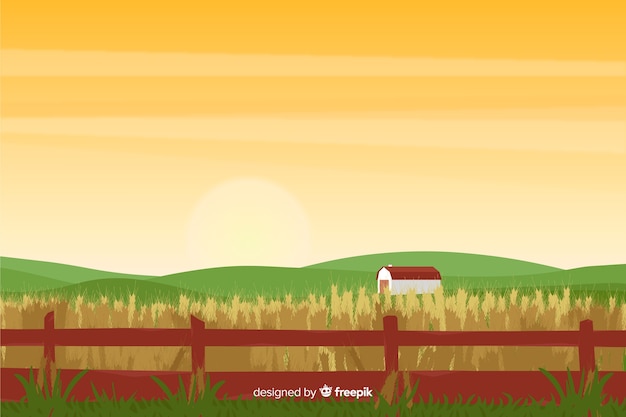 Free vector farm landscape