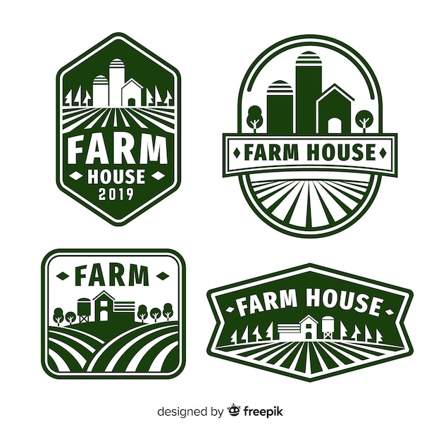 Free Vector farm logo collectio