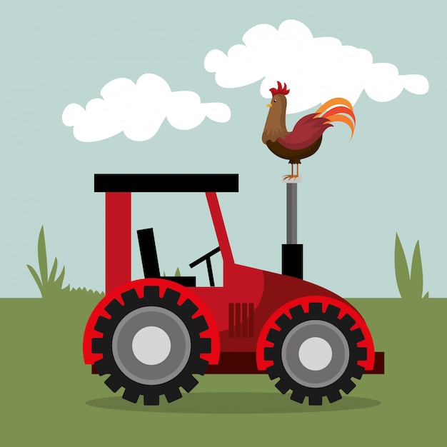 Free Vector farm nature and lifestyle