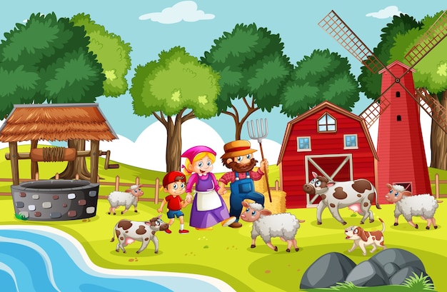 farm nursery rhymes scene