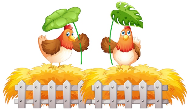 Free Vector farm theme background with farm animals