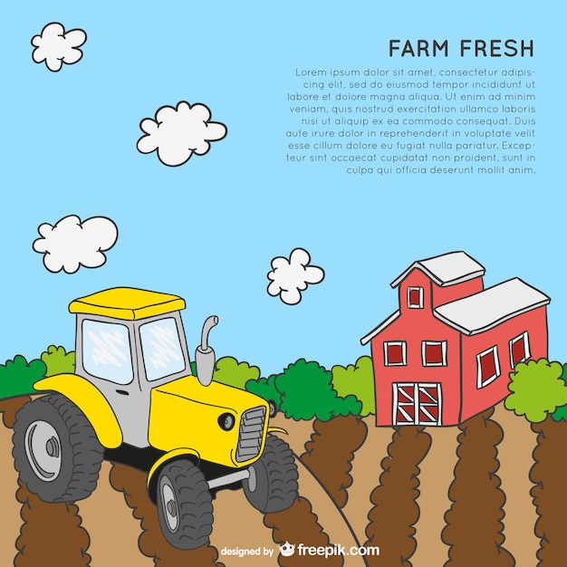 Free Vector farm theme template