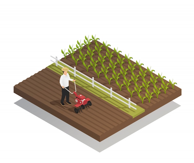 Free Vector farming gardening agricultural equipment composition