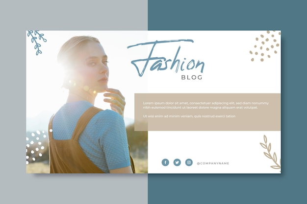 Fashion banner blog design