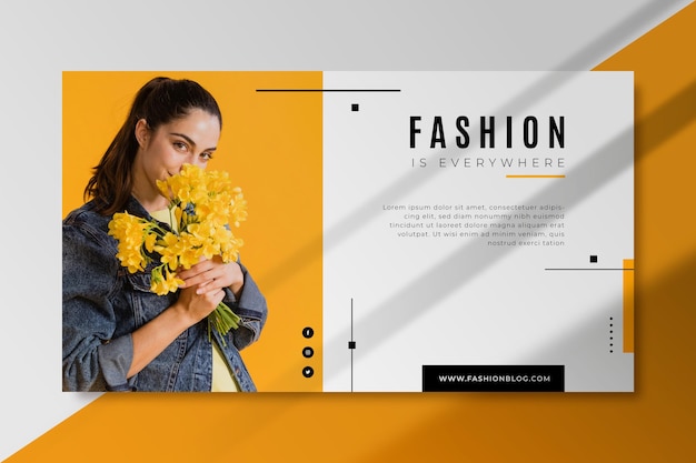 Fashion banner blog template