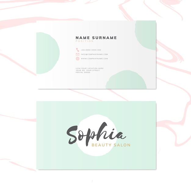 Fashion and beauty name card design vector