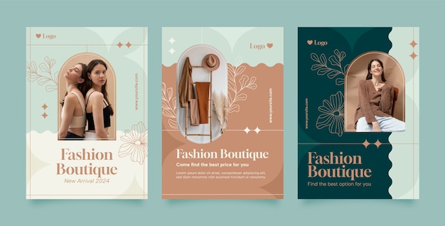 Free vector fashion boutique template design