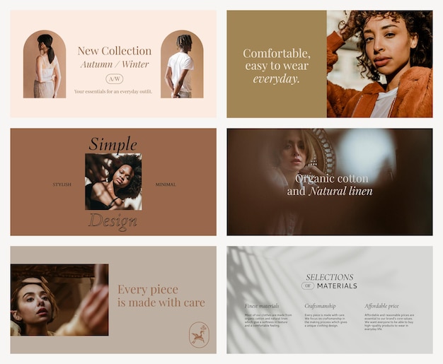 Fashion editable template social media collection