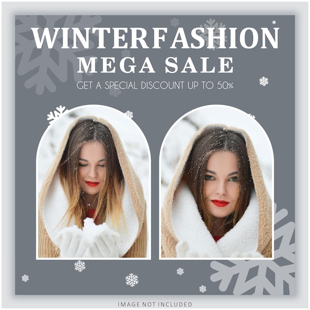 Free Vector fashion instagram winter