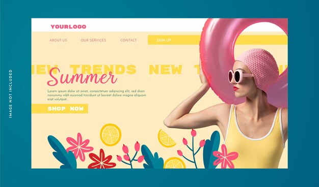 Fashion landing page with organic elements