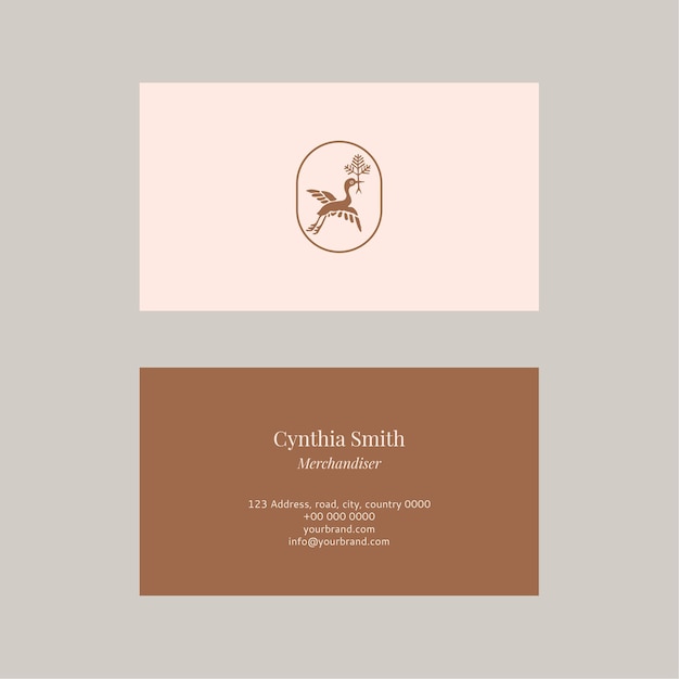 Fashion name card template vector set