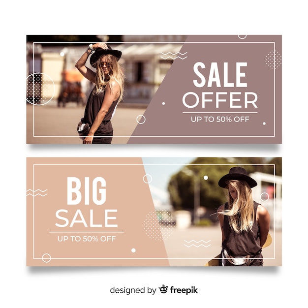 Free vector fashion sale banners