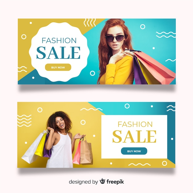 Free Vector fashion sale banners