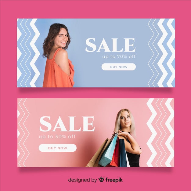 Free vector fashion sale banners