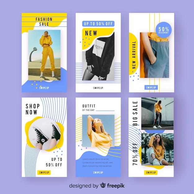 Free Vector fashion sale instagram stories