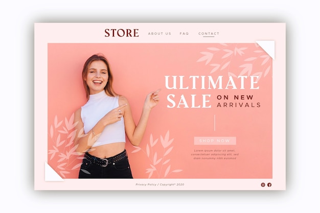 Fashion sale - landing page concept