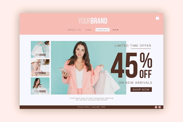 Fashion sale - landing page concept