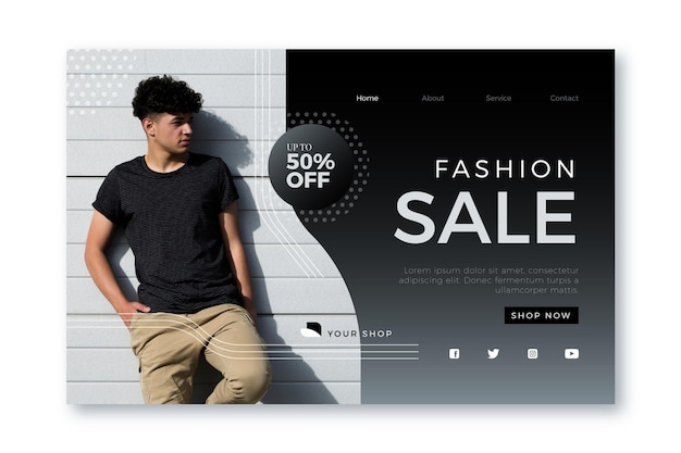 Fashion sale - landing page concept