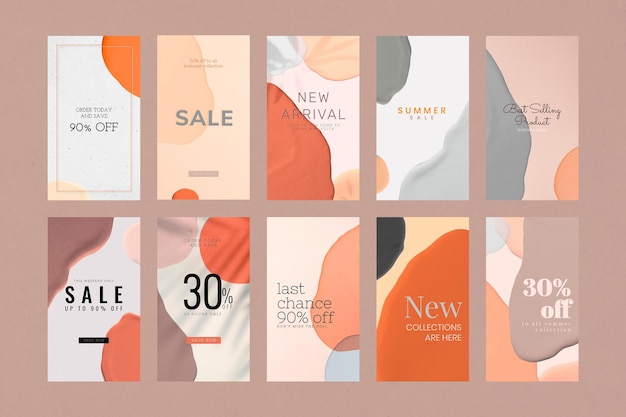 Free Vector fashion sale template collection