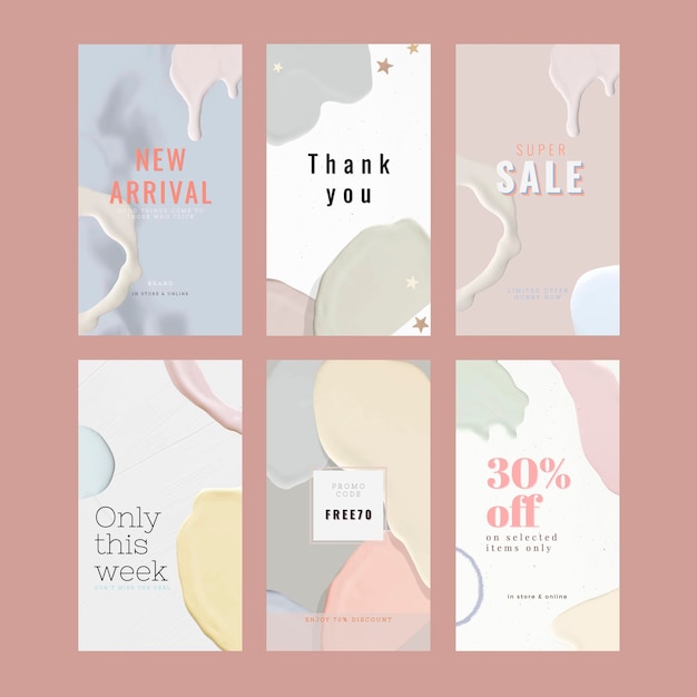 Fashion sale template collection